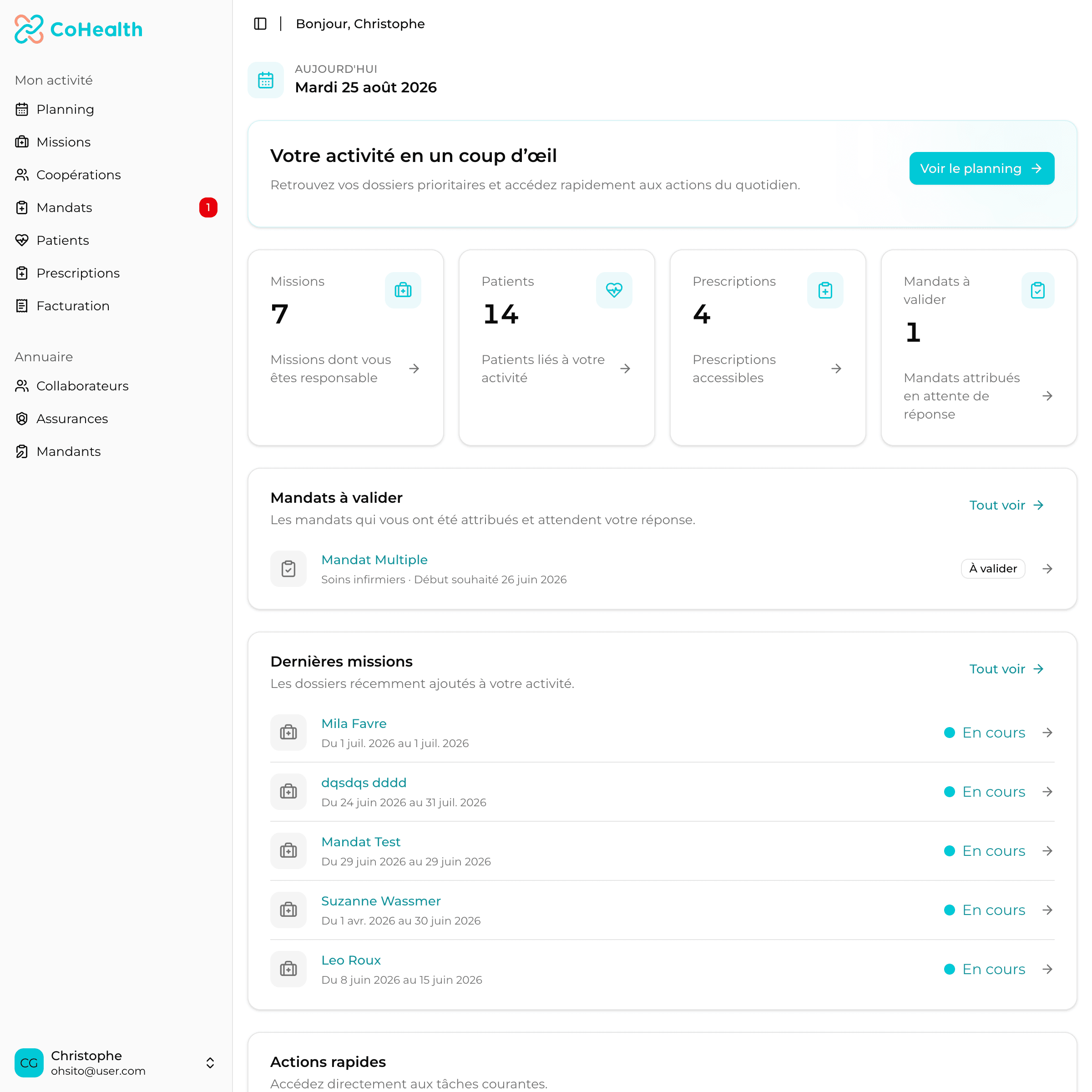 Application métier